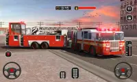 fuego motor camión conducc sim Screen Shot 4