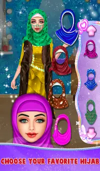 Hijab Fashion Doll  Beauty Makeup Spa Salon Screen Shot 3