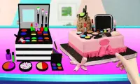 مربع كعكة صانع التجميل 3D! لعبة طبخ الماكياج Screen Shot 4
