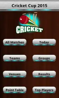 Cricket Cup 2015 Fixtures Screen Shot 0