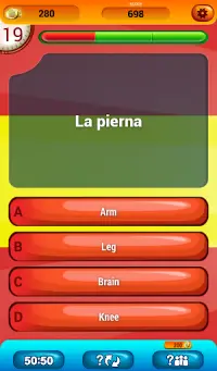 Espagnol Vocabulaire Quiz Jeu Screen Shot 4