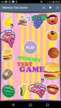 Memory Test Game Screen Shot 0