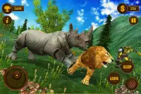 Wild Rhino Family Jungle Simulator Screen Shot 2