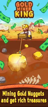 Gold Miner - dig nuggets and find dinosaur fossil Screen Shot 0