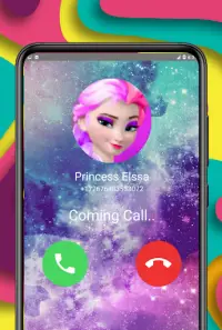 Call from Elssa Chat & Video Call Princess Games Screen Shot 0