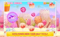 Pony in Candy World - Petualangan Arcade Game Screen Shot 11
