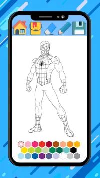 spider super heroes coloring man cartoon boy hero Screen Shot 6