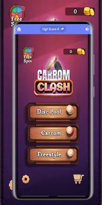 Carrom board clash Screen Shot 0