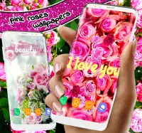 Spring Rose Live Wallpaper 🌹 Pastel Pink Themes Screen Shot 1