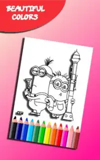 How to color Despicable Me (coloring game) Screen Shot 2
