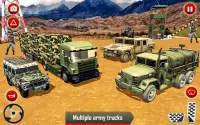 Tài xế xe tải vận tải quân đội: Trò chơi quân sự Screen Shot 0