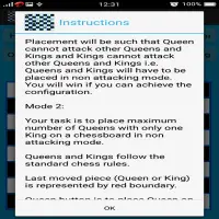 Chess Queen and King Problem Screen Shot 2