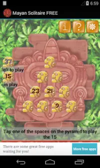 Mayan jogo de cartas Solitaire Screen Shot 0