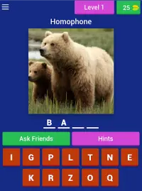 Homophone Quiz Game (Homonyms App) Screen Shot 4