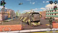 Real Army Bus Driving Games 3D Screen Shot 1