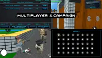 Blocky shooting war game: combat cubic arena Screen Shot 4