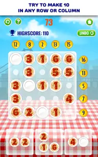 Permainan puzzle angka - makanan Screen Shot 13