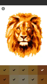 Tiger and Lion Pixel Art Coloring By Number Screen Shot 6
