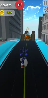Blue Hedgehog Dash Runner Screen Shot 1