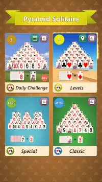 Pyramid Solitaire 4 in 1 Card Game Screen Shot 2