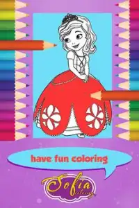 Princess Sofia Coloring Game Screen Shot 1