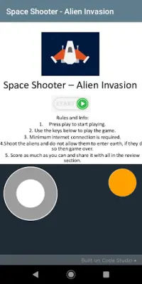 Space Shooter - Alien Invasion Screen Shot 0