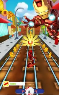 Subway ironman Rush: avengers, Superhero Game Screen Shot 5