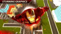 Flying Iron Superhero Man - City Rescue Mission Screen Shot 1