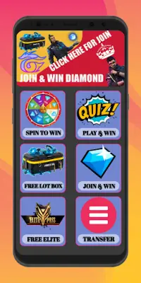 Win Free Diamonds Fire💎 Screen Shot 1