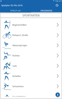 Spielplan für Rio 2016 Screen Shot 10