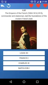 Kings and Presidents of France - A Test of History Screen Shot 1