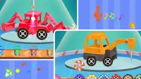 Kids Construction Trucks Drive Games Screen Shot 1