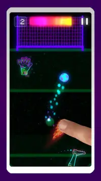 Футбол с неоновым щелчком - мяч удар гол игра Screen Shot 0