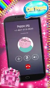 Call from pepa little pig Screen Shot 0
