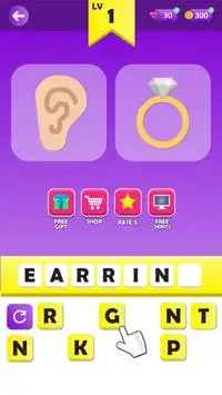 WordWhiz: Fun Word Games, Offline Brain Game Screen Shot 1