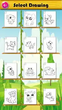coloring animals cute for kids Screen Shot 1