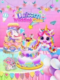 Unicorn Wedding Cake - Trendy Rainbow Party Screen Shot 3
