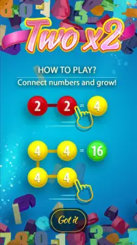 Two For 2: match the numbers to win. Endless Fun! Screen Shot 4