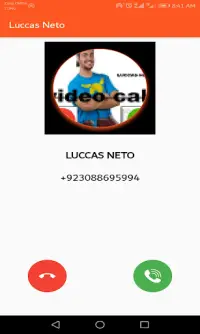 Fake Video Call From Luccas Neto Screen Shot 5