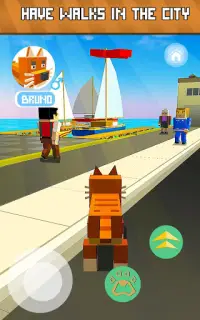 My Blocky Cat: Virtual Pet - try animal care game! Screen Shot 3