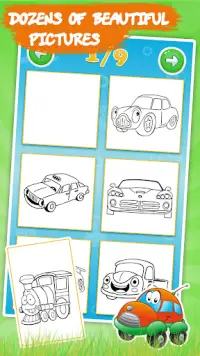 Cars coloring pages for kids Screen Shot 1