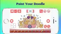 Doodle art cartoon coloring : Adult color book Screen Shot 2