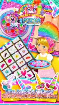 Unicorn Food Rainbow Pizza - Sweet Candy Maker Fun Screen Shot 3