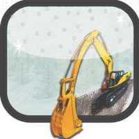 Caminhão escavadeira construção offroad para neve