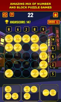 Number puzzle game : Money : Free Screen Shot 1