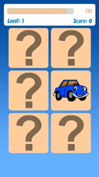 Memory Game Cars Screen Shot 1