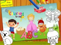 ABC alphabet flashcards coloring pages for kids Screen Shot 5