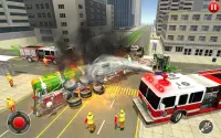 truk pemadam kebakaran sim 3D Screen Shot 4