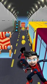 Subway Ejen Ali Runner: Run, Dash & Jump - Bus 3D Screen Shot 0