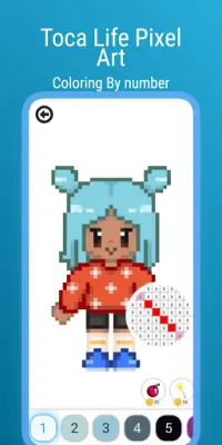 PIXEL-Toca life Pixel Art Color By Number Screen Shot 0